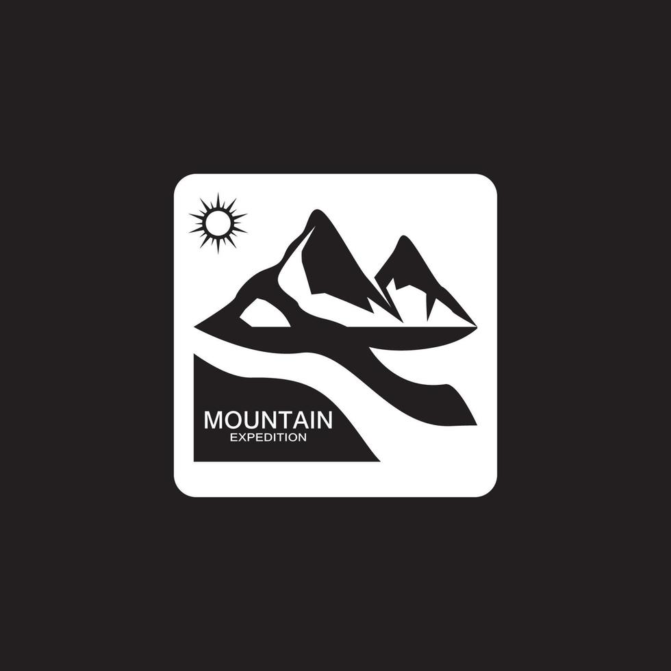 illustration de modèle de logo icône de montagne vecteur