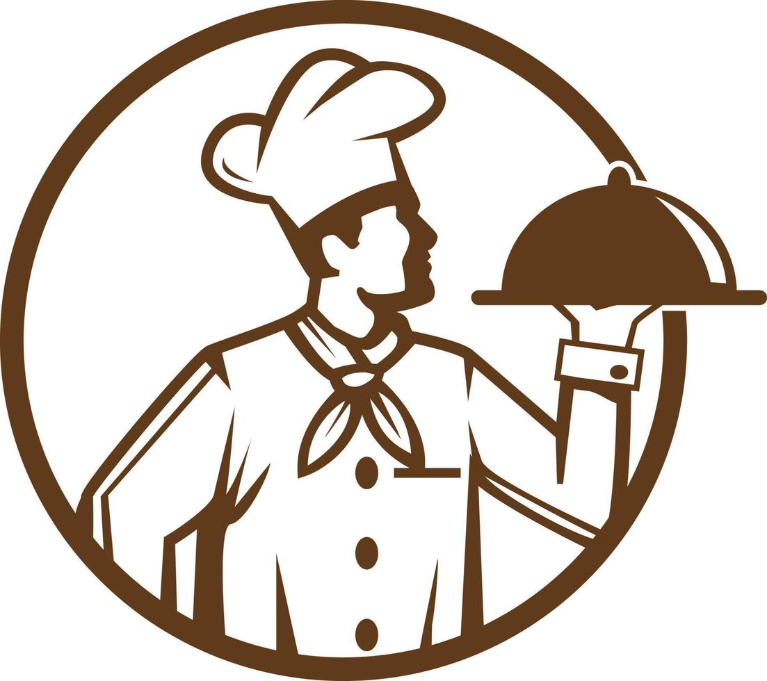 logo du chef cuisinier vecteur