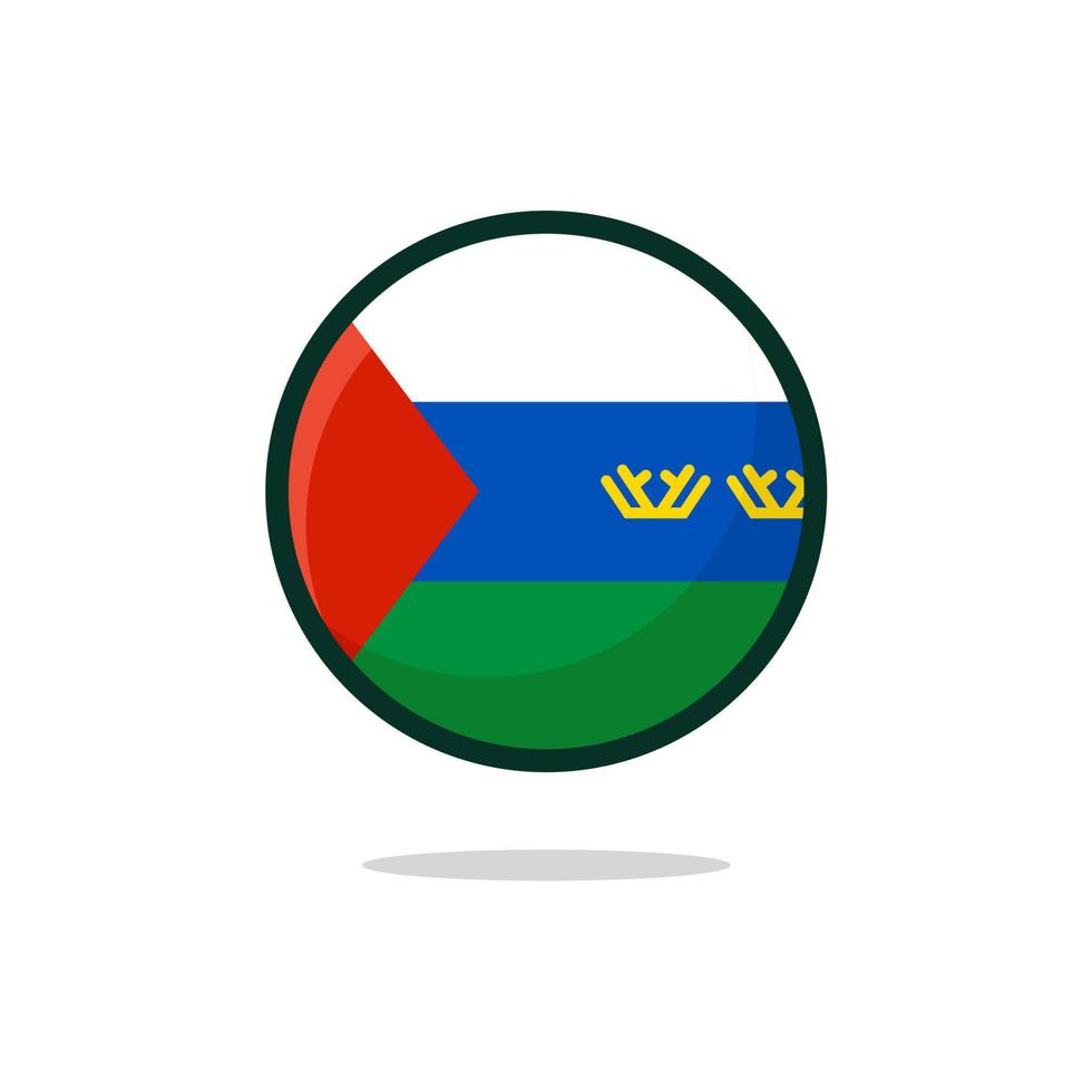 icône de drapeau de tyumen vecteur