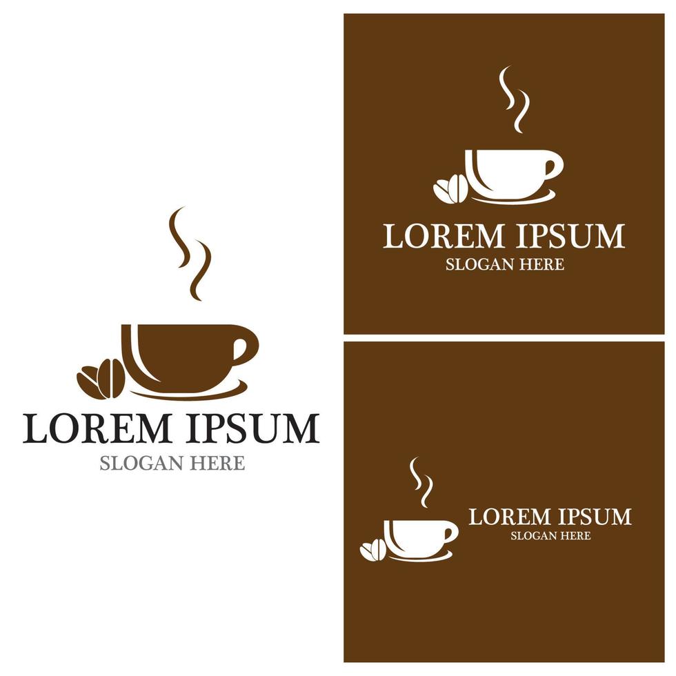 icône de café et modèle de vecteur de symbole