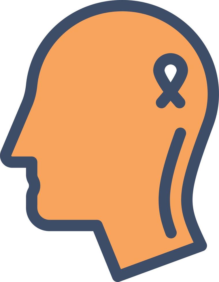 illustration vectorielle de cancer du cerveau sur fond.symboles de qualité premium.icônes vectorielles pour le concept et la conception graphique. vecteur