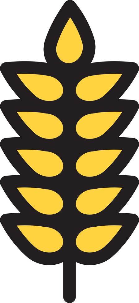 illustration vectorielle de blé sur un background.symboles de qualité premium. icônes vectorielles pour le concept et la conception graphique. vecteur