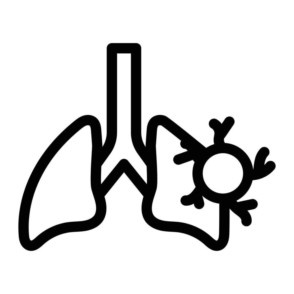 illustration vectorielle du cancer des poumons sur fond.symboles de qualité premium.icônes vectorielles pour le concept et la conception graphique. vecteur