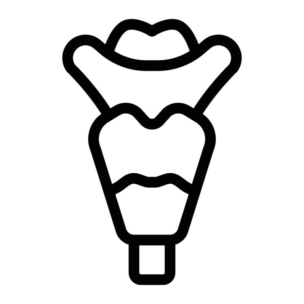 illustration vectorielle du larynx sur fond.symboles de qualité premium.icônes vectorielles pour le concept et la conception graphique. vecteur