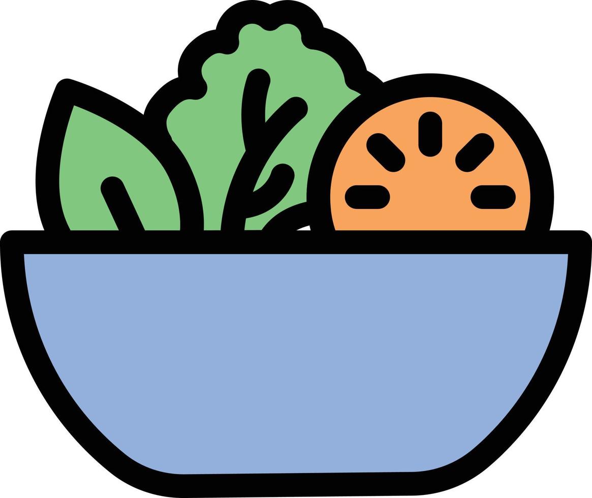 illustration vectorielle de bol à salade sur fond. symboles de qualité premium. icônes vectorielles pour le concept et la conception graphique. vecteur