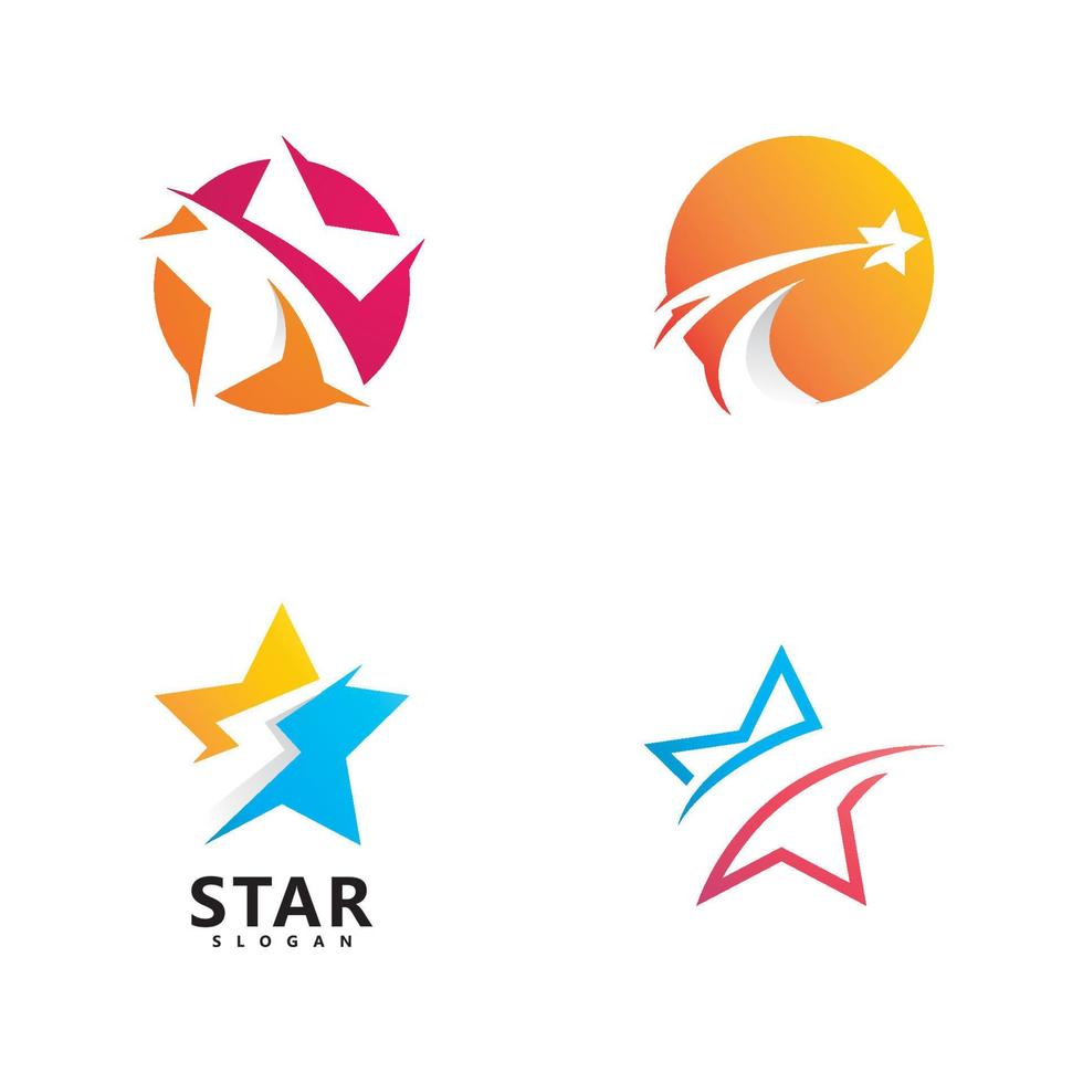 modèle de conceptions de logo étoile, conception d'illustration vectorielle de logo étoile rapide vecteur