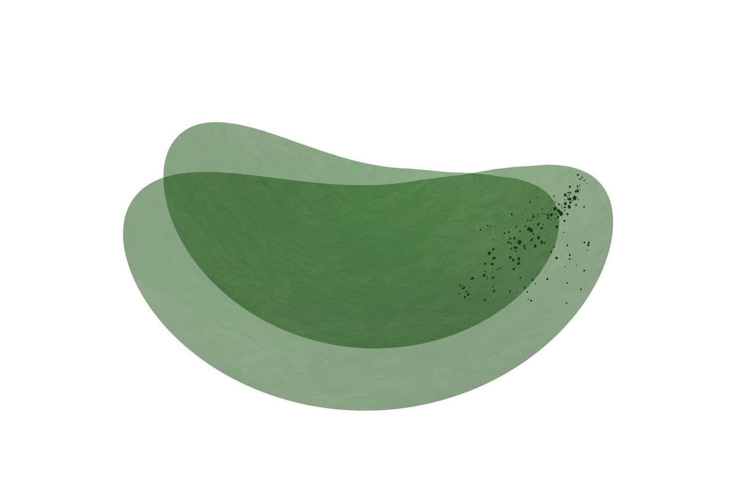 tache aquarelle verte abstraite avec des éclaboussures de points pour la conception. vecteur