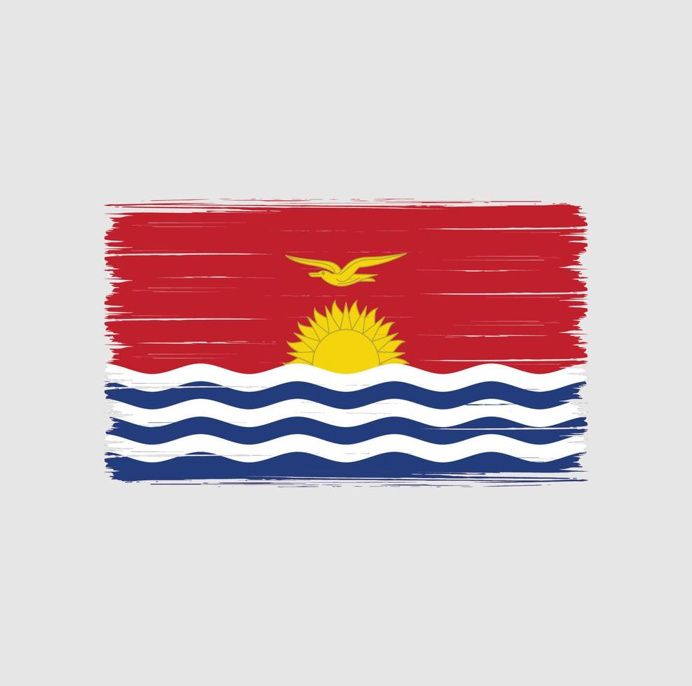 pinceau drapeau kiribati. drapeau national vecteur