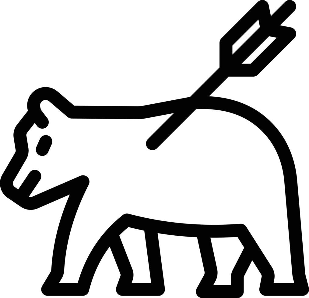 illustration vectorielle de chasse à l'ours sur fond.symboles de qualité premium.icônes vectorielles pour le concept et la conception graphique. vecteur