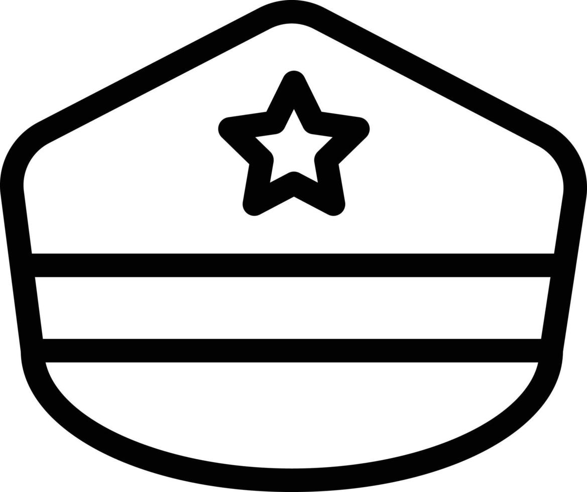 illustration vectorielle de casquette de police sur fond.symboles de qualité premium.icônes vectorielles pour le concept et la conception graphique. vecteur