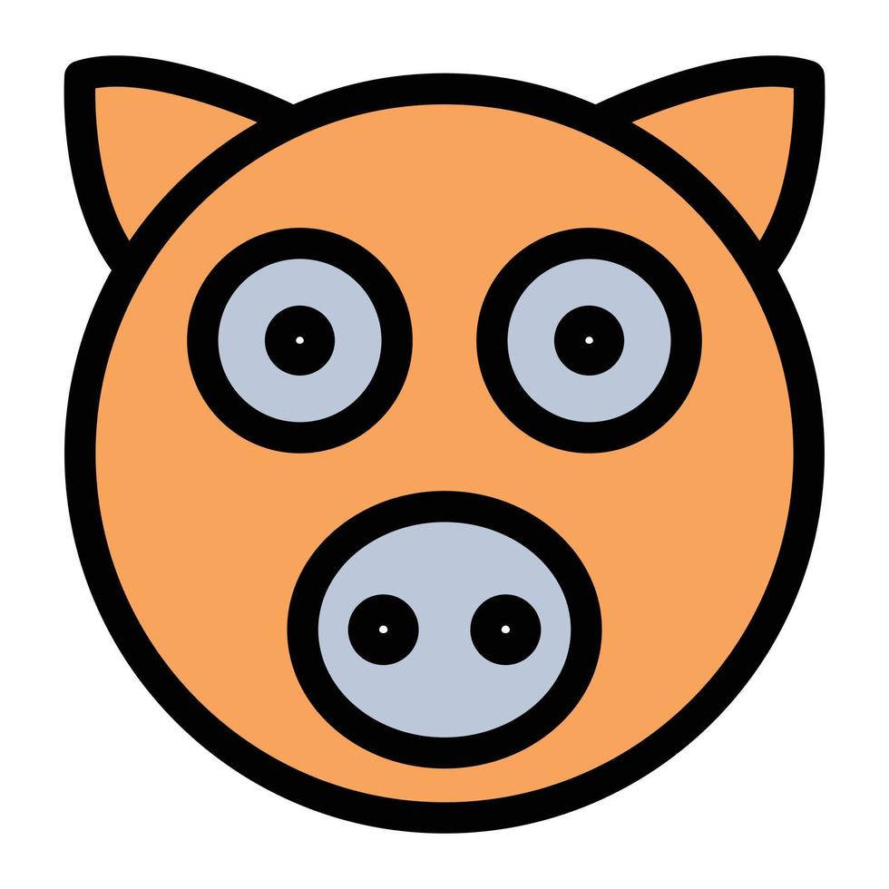 illustration vectorielle de cochon sur fond.symboles de qualité premium.icônes vectorielles pour le concept et la conception graphique. vecteur