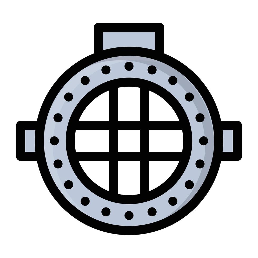 illustration vectorielle d'équipement de plongée sur fond. symboles de qualité premium. icônes vectorielles pour le concept et la conception graphique. vecteur