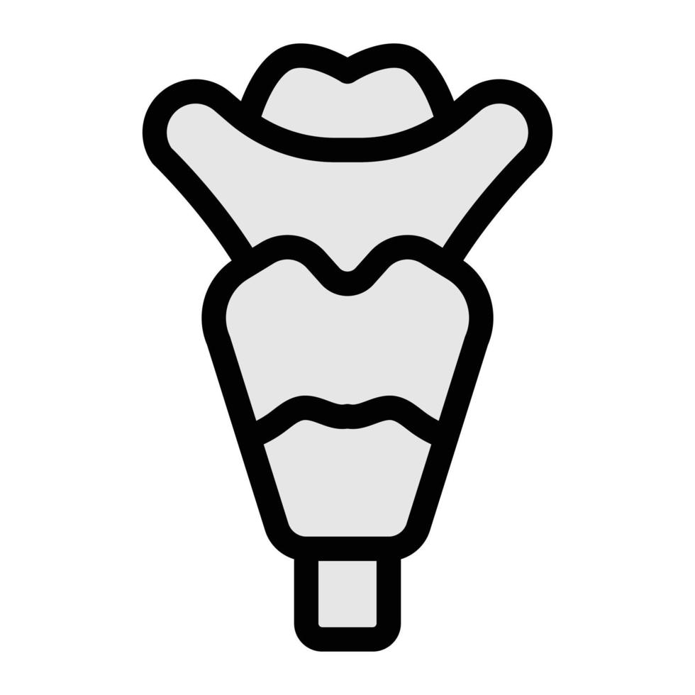 illustration vectorielle du larynx sur fond.symboles de qualité premium.icônes vectorielles pour le concept et la conception graphique. vecteur