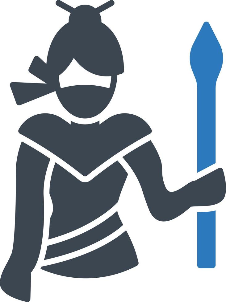 illustration vectorielle de lance ninja sur fond.symboles de qualité premium.icônes vectorielles pour le concept et la conception graphique. vecteur