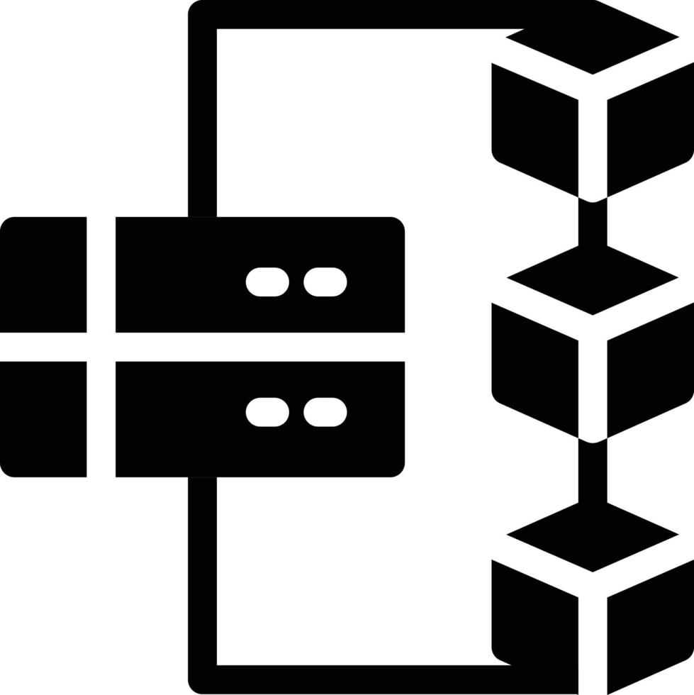 illustration vectorielle de serveur blockchain sur un background.symboles de qualité premium. icônes vectorielles pour le concept et la conception graphique. vecteur