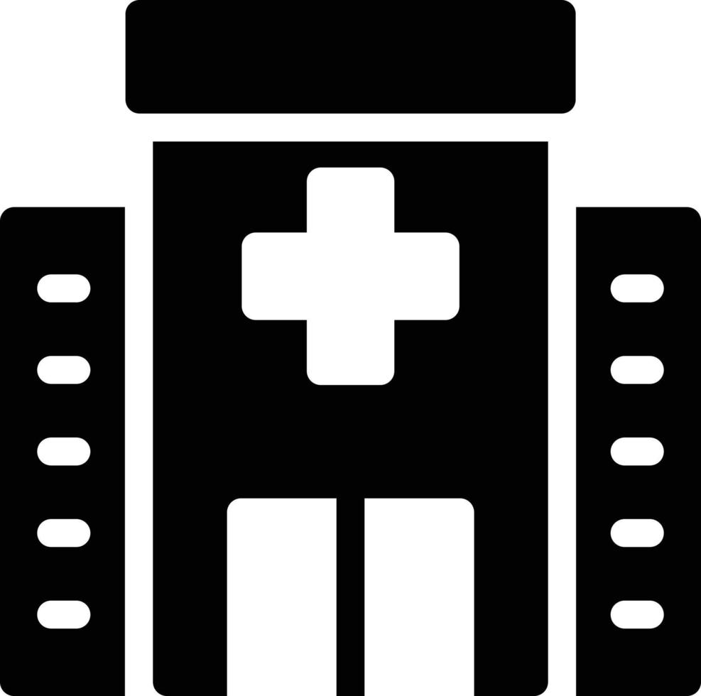 illustration vectorielle de l'hôpital sur un fond. symboles de qualité premium. icônes vectorielles pour le concept et la conception graphique. vecteur