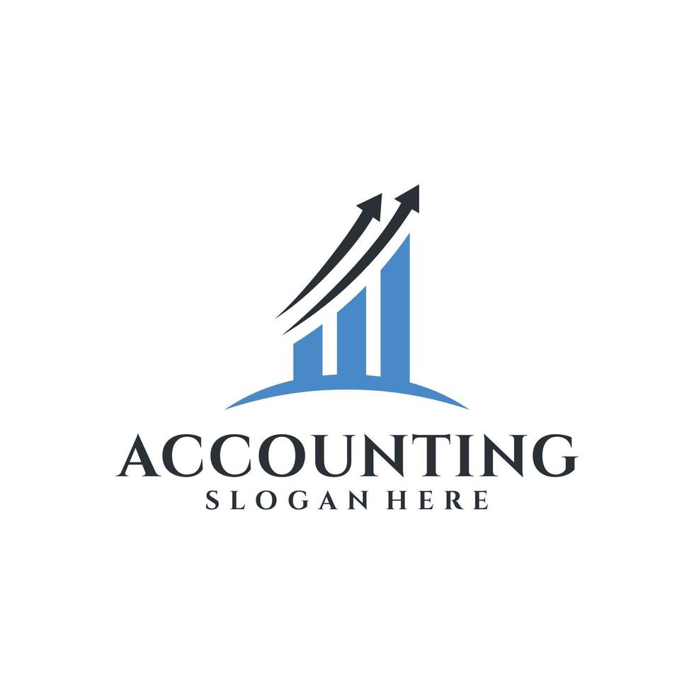 modèle d'inspiration de conception de logo élégant moderne de comptabilité vecteur