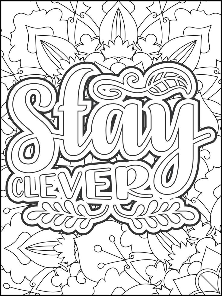 page de coloriage de citations de motivation. page de coloriage de citations inspirantes. page de coloriage de citations positives. ondes positives. mot de motivation de motivation. typographie motivationnelle. vecteur