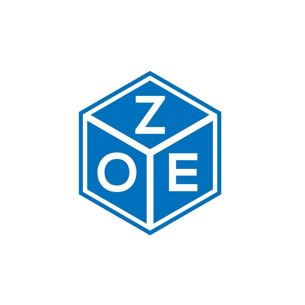 création de logo de lettre zoe sur fond blanc. concept de logo lettre initiales créatives zoe. conception de lettre zoe. vecteur