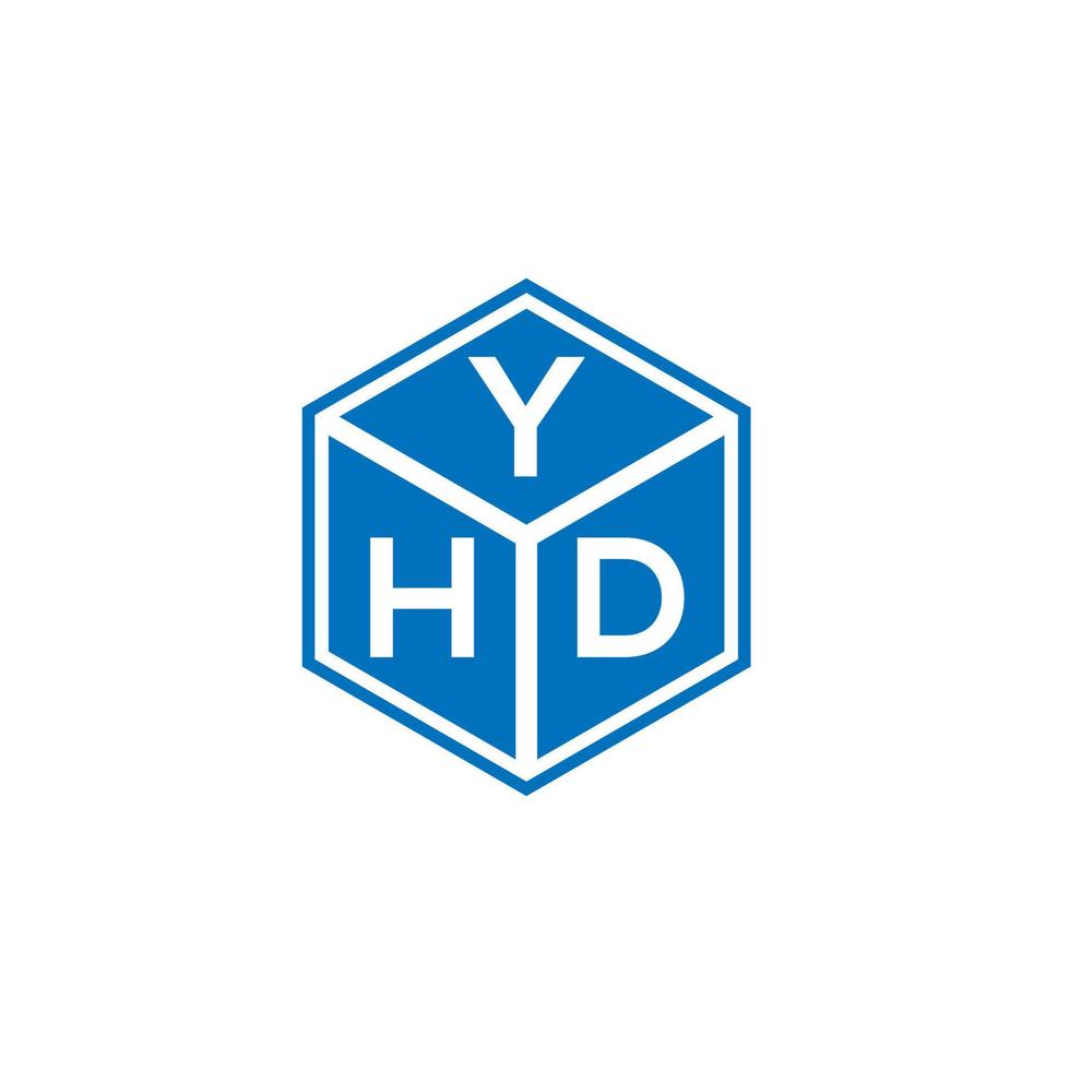 création de logo de lettre yhd sur fond blanc. concept de logo de lettre initiales créatives yhd. conception de lettre yhd. vecteur