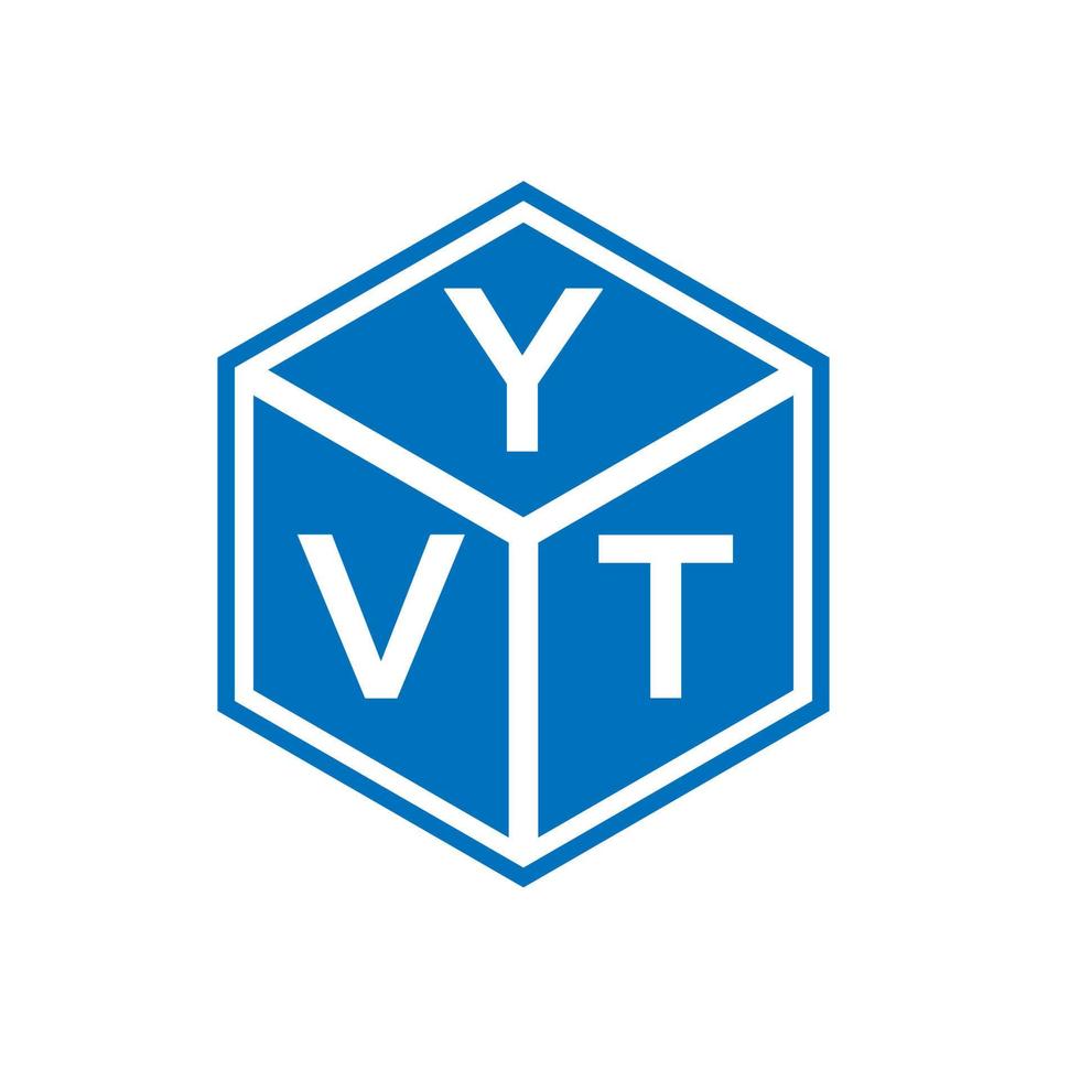 création de logo de lettre yvt sur fond blanc. concept de logo de lettre initiales créatives yvt. conception de lettre yvt. vecteur