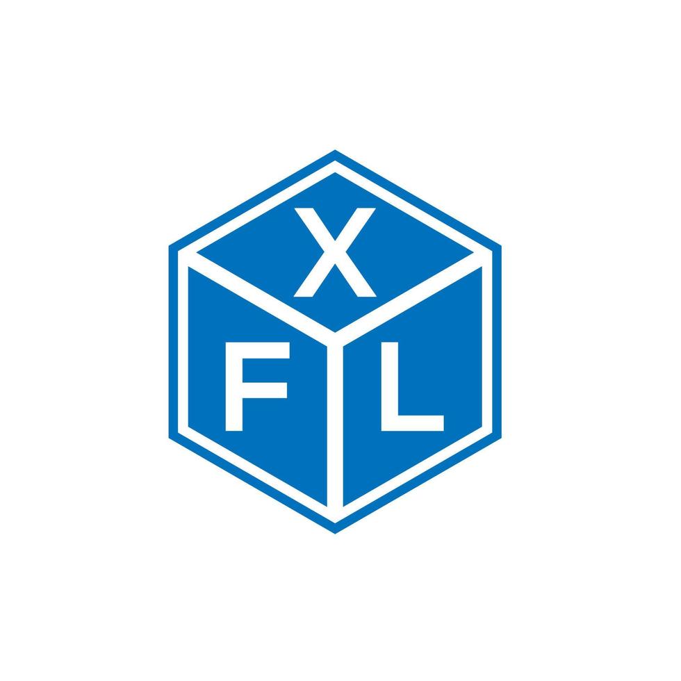 création de logo de lettre xfl sur fond blanc. concept de logo de lettre initiales créatives xfl. conception de lettre xfl. vecteur