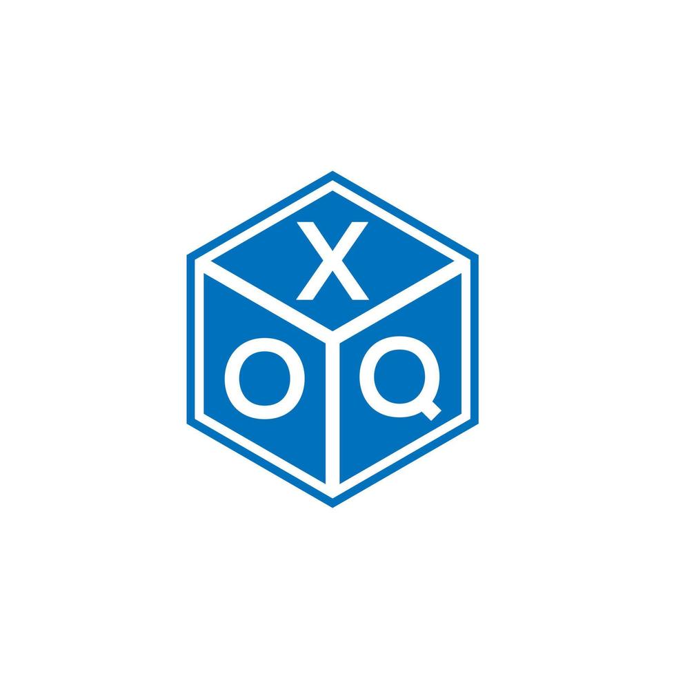 création de logo de lettre xoq sur fond blanc. concept de logo de lettre initiales créatives xoq. conception de lettre xoq. vecteur