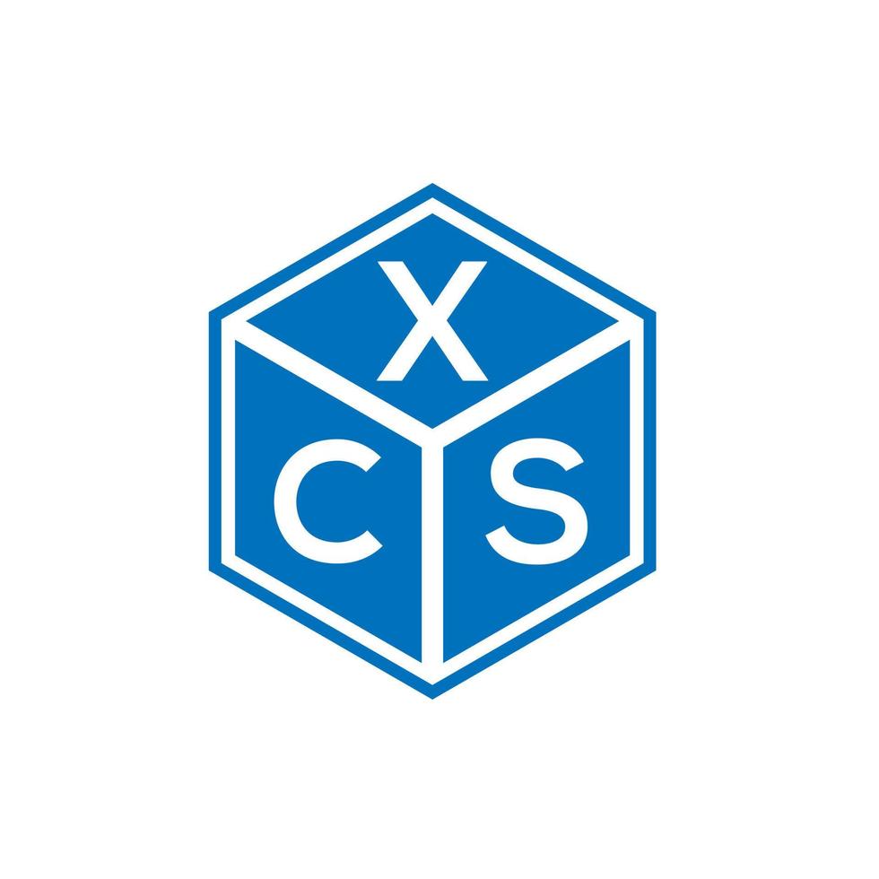 création de logo de lettre xcs sur fond blanc. concept de logo de lettre initiales créatives xcs. conception de lettre xcs. vecteur
