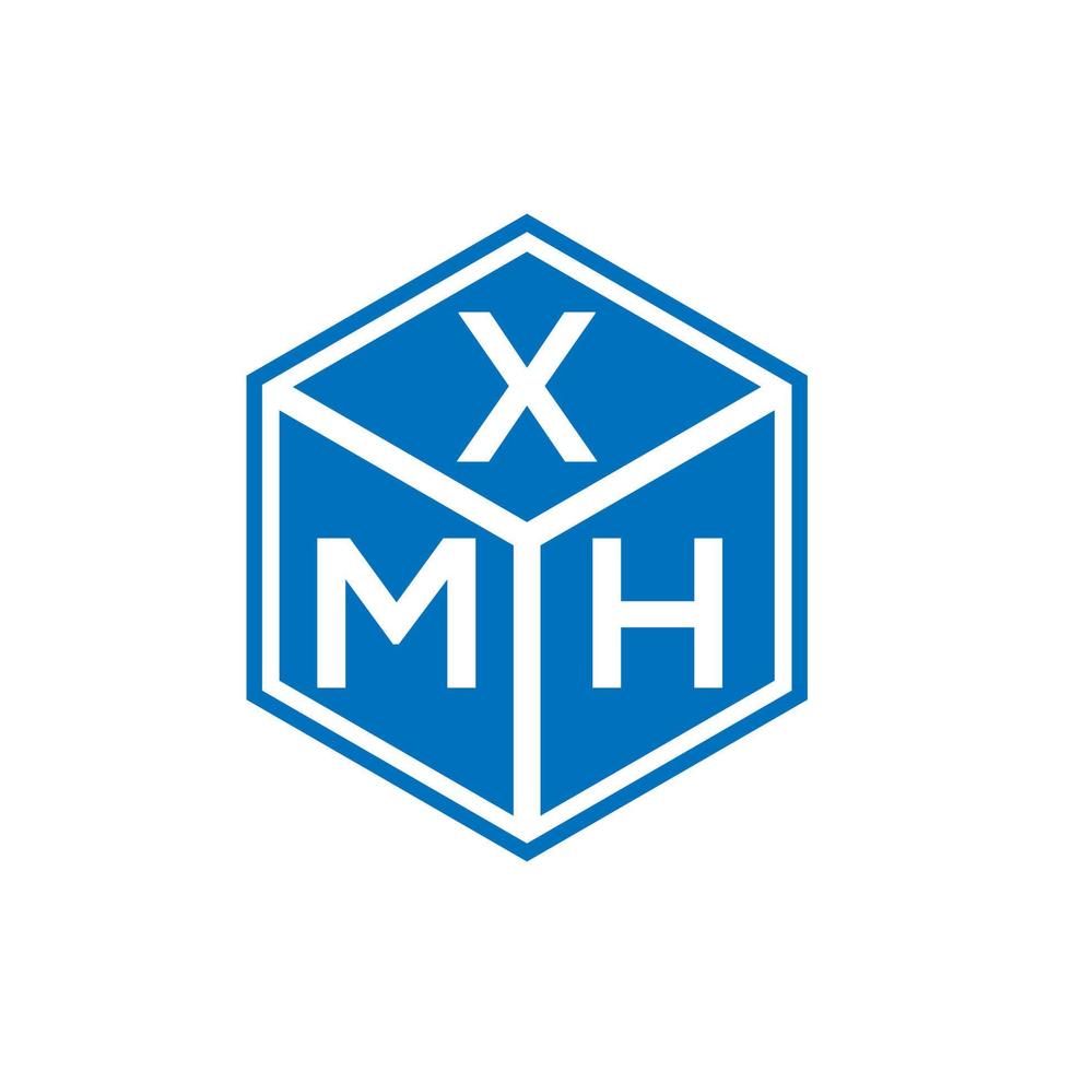 création de logo de lettre xmh sur fond blanc. concept de logo de lettre initiales créatives xmh. conception de lettre xmh. vecteur