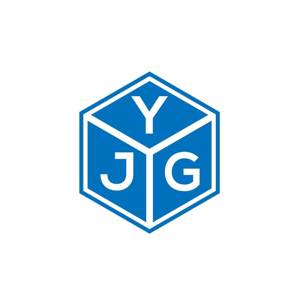 création de logo de lettre yjg sur fond blanc. concept de logo de lettre initiales créatives yjg. conception de lettre yjg. vecteur