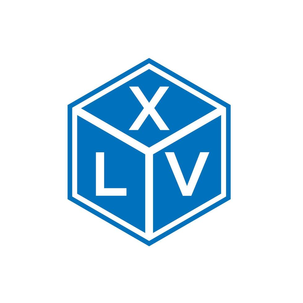 création de logo de lettre xlv sur fond blanc. concept de logo de lettre initiales créatives xlv. conception de lettre xlv. vecteur