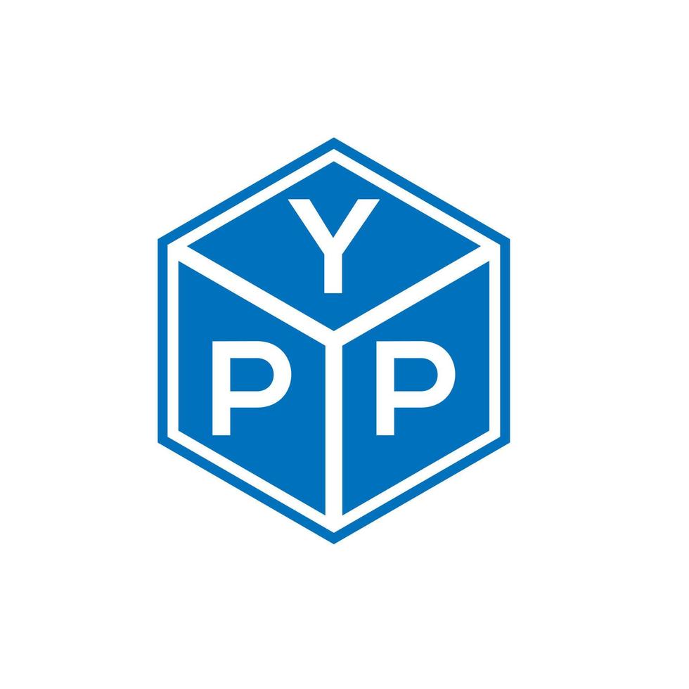 création de logo de lettre ypp sur fond blanc. concept de logo de lettre initiales créatives ypp. conception de lettre ppp. vecteur