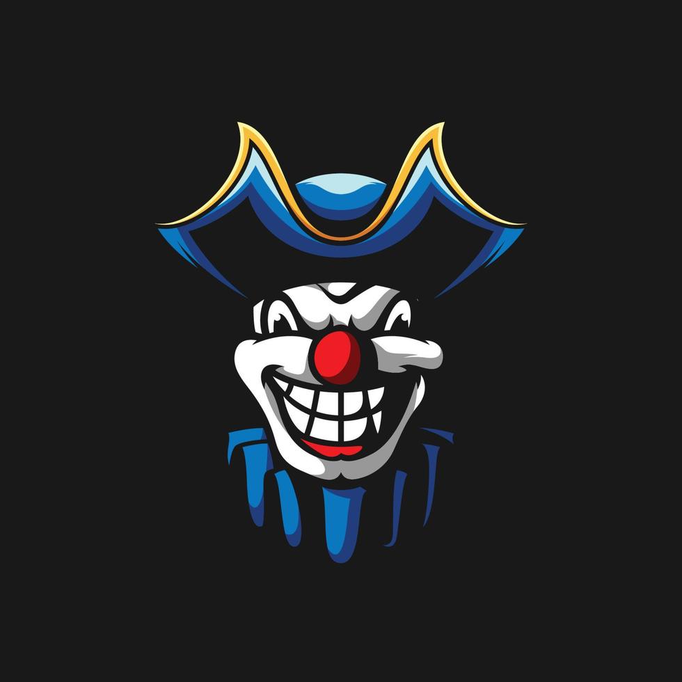conception de mascotte de clown vecteur