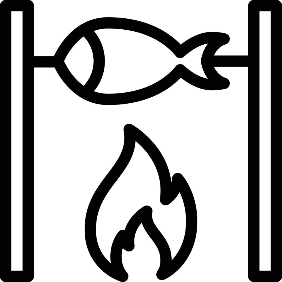 illustration vectorielle de cuisson du poisson sur fond.symboles de qualité premium.icônes vectorielles pour le concept et la conception graphique. vecteur