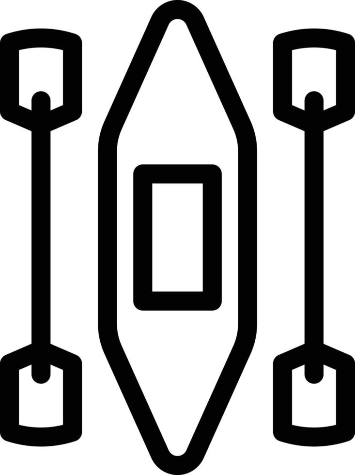 illustration vectorielle de canoë à pagaie sur fond.symboles de qualité premium.icônes vectorielles pour le concept et la conception graphique. vecteur