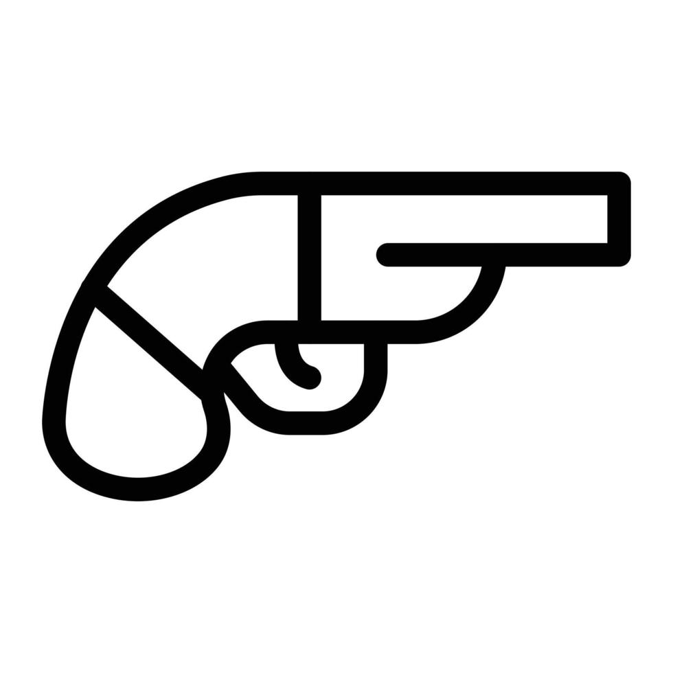 illustration vectorielle de revolver sur un fond. symboles de qualité premium. icônes vectorielles pour le concept et la conception graphique. vecteur