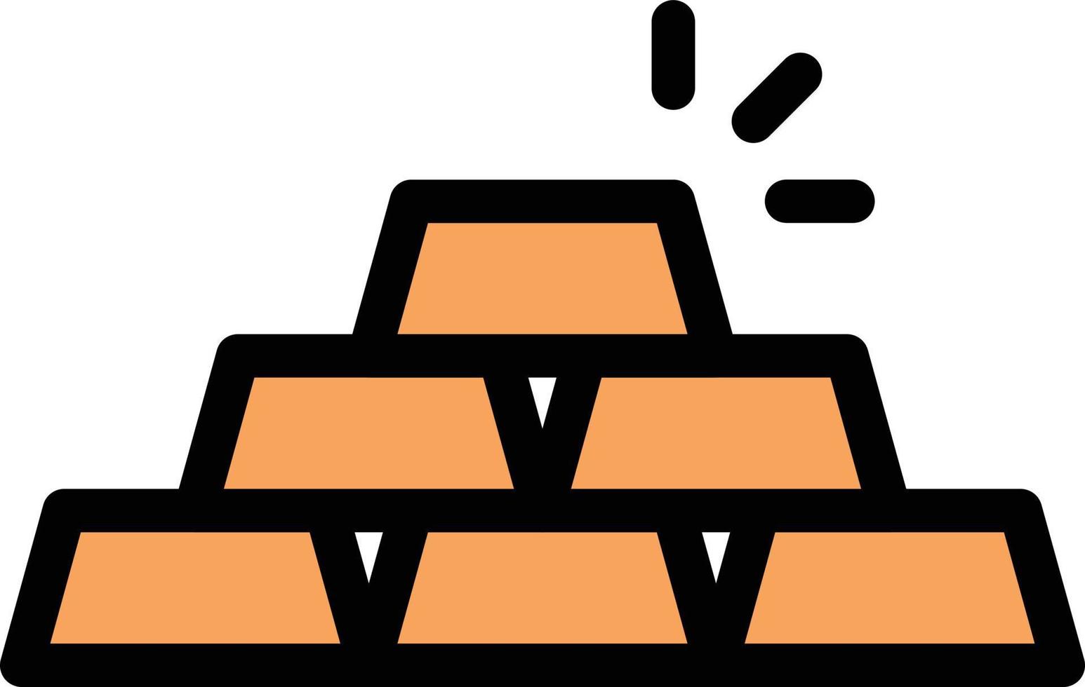 illustration vectorielle de brique d'or sur un fond. symboles de qualité premium. icônes vectorielles pour le concept et la conception graphique. vecteur