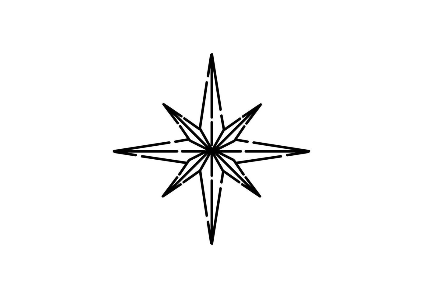 illustration étoile dans le style de ligne pointillée vecteur