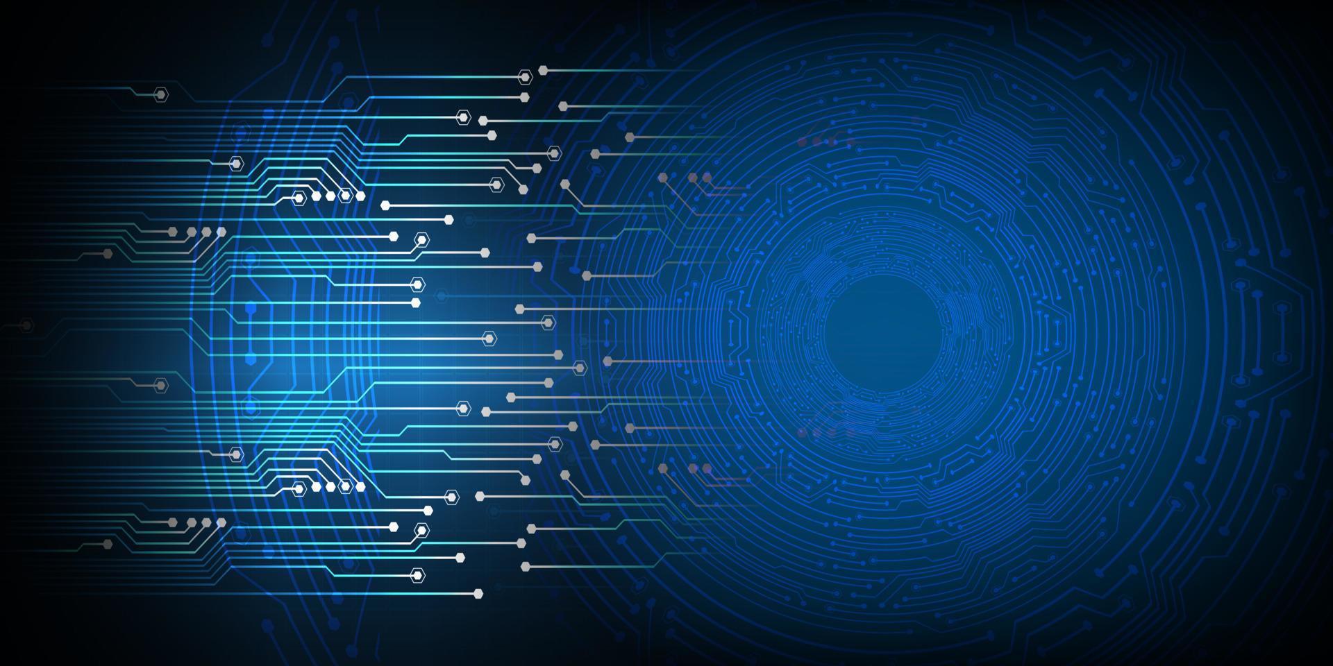 oeil cyber circuit futur technologie concept fond vecteur