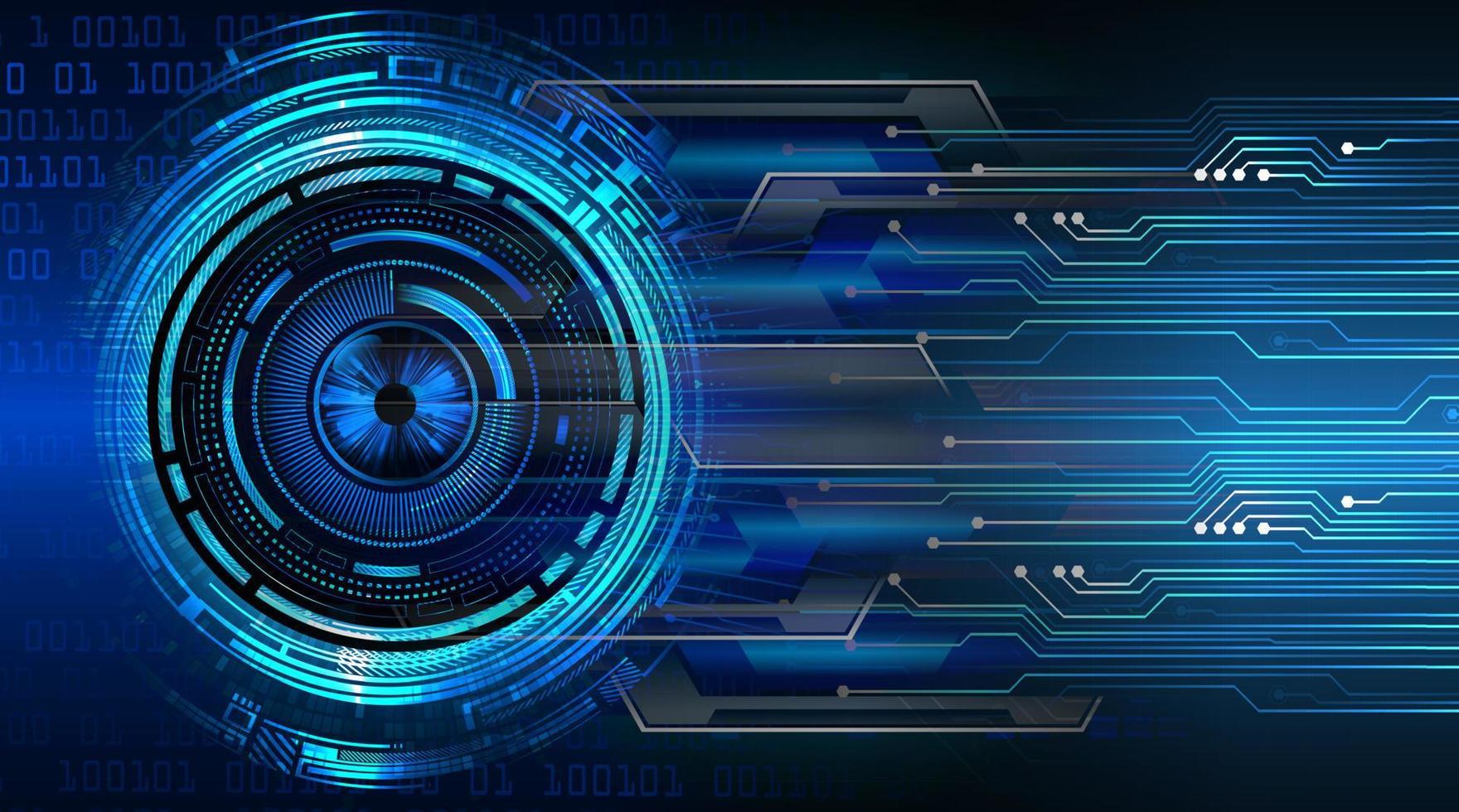 oeil cyber circuit futur technologie concept fond vecteur