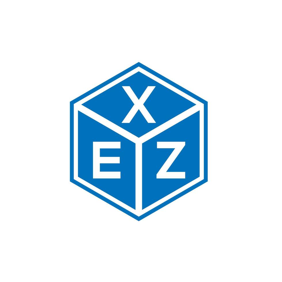 création de logo de lettre xez sur fond blanc. concept de logo de lettre initiales créatives xez. conception de lettre xez. vecteur