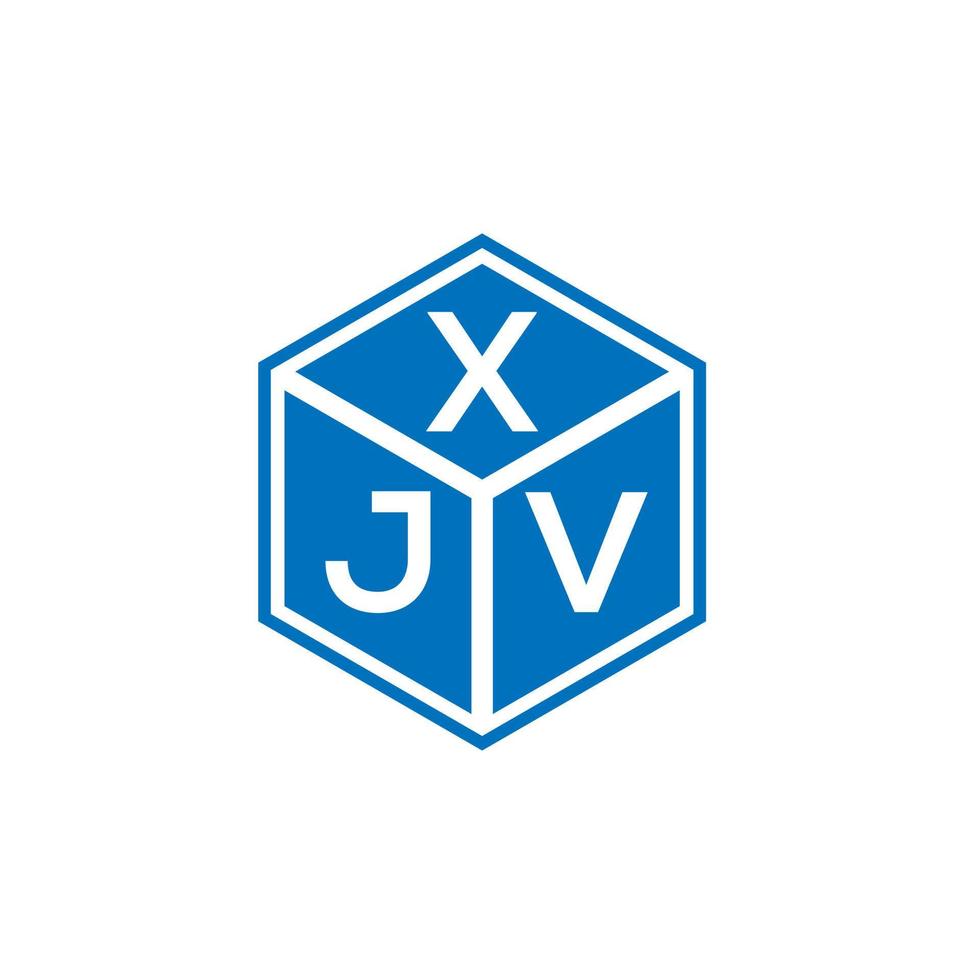 création de logo de lettre xjv sur fond blanc. concept de logo de lettre initiales créatives xjv. conception de lettre xjv. vecteur