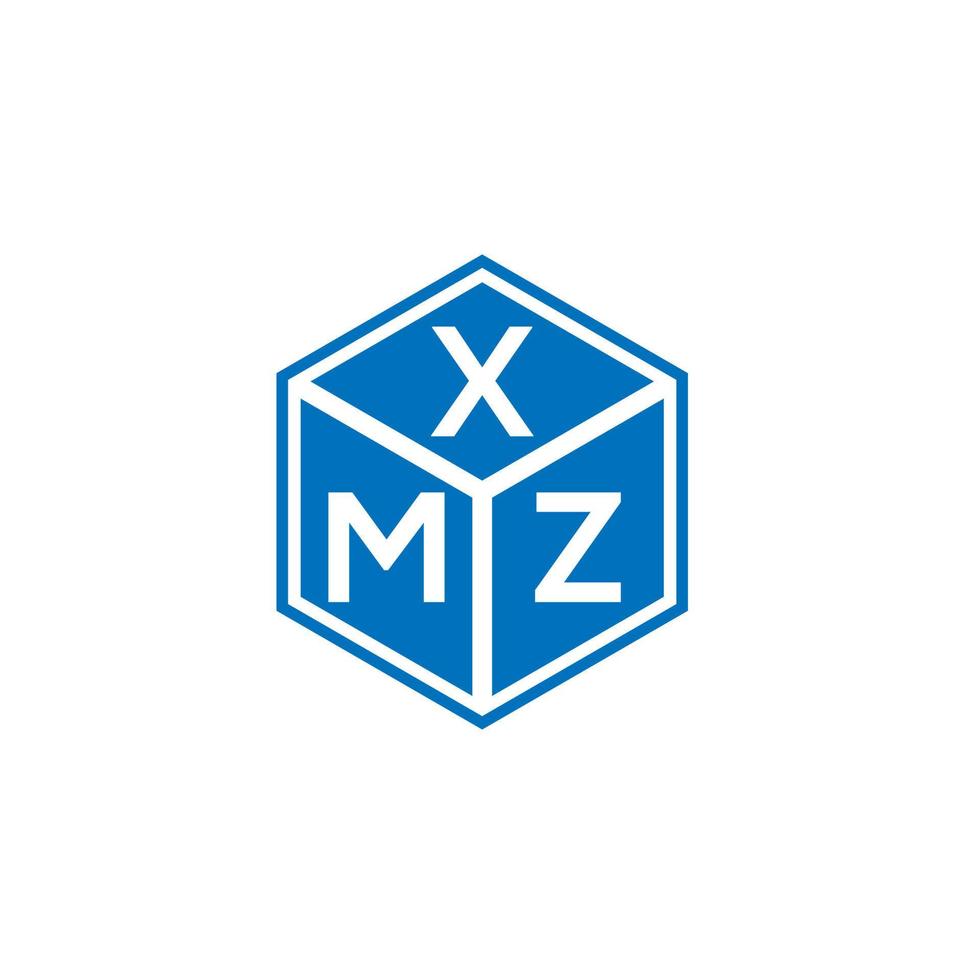 création de logo de lettre xmz sur fond blanc. concept de logo de lettre initiales créatives xmz. conception de lettre xmz. vecteur