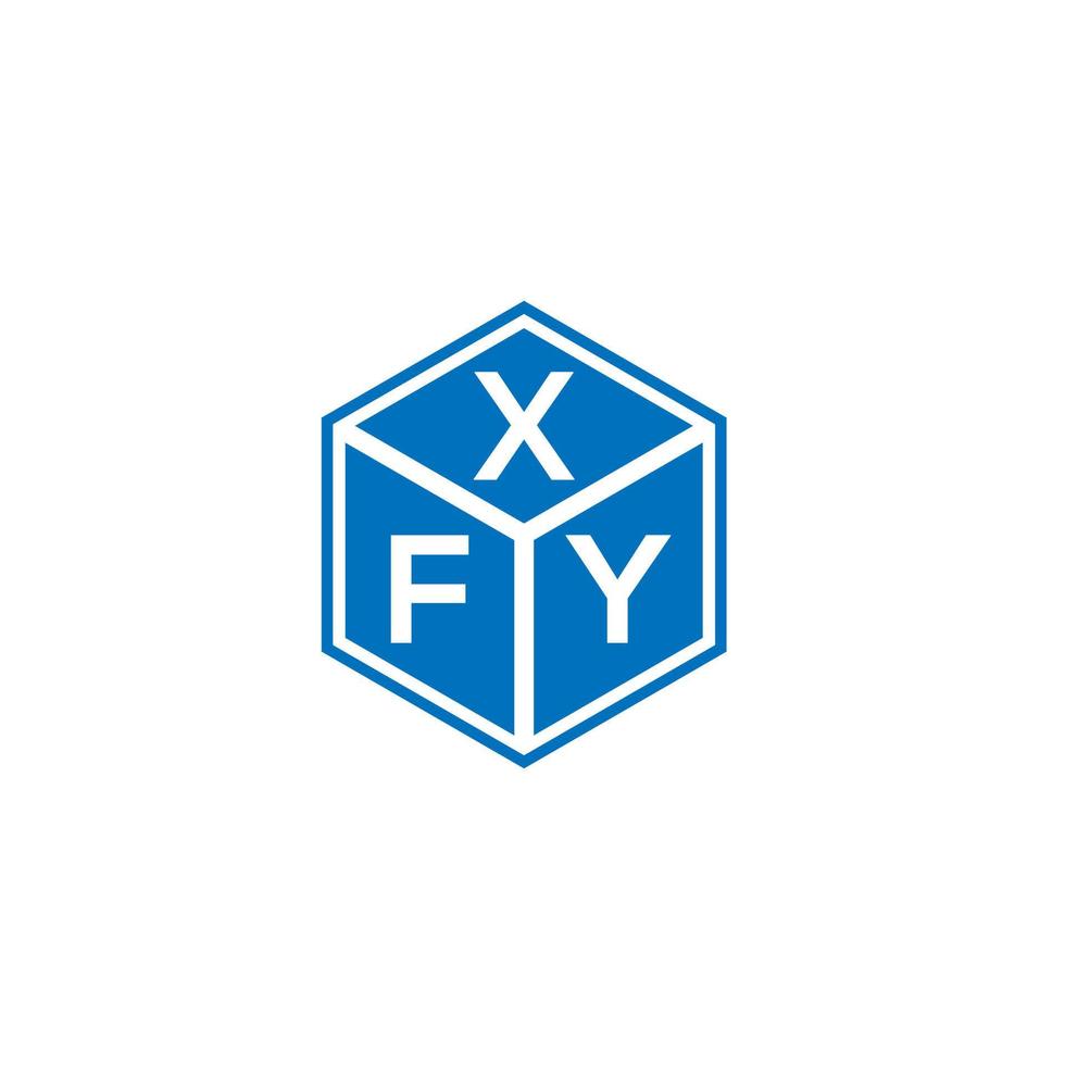 création de logo de lettre xfy sur fond blanc. concept de logo de lettre initiales créatives xfy. conception de lettre xfy. vecteur