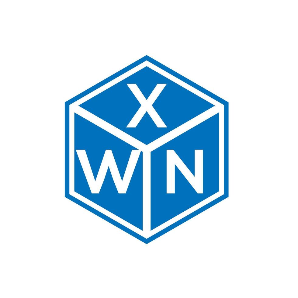 création de logo de lettre xwn sur fond blanc. concept de logo de lettre initiales créatives xwn. conception de lettre xwn. vecteur