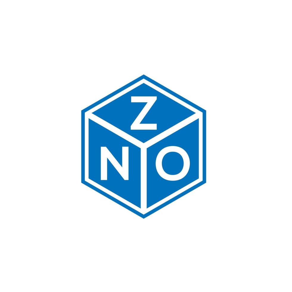 création de logo de lettre zno sur fond blanc. concept de logo de lettre initiales créatives zno. conception de lettre zno. vecteur