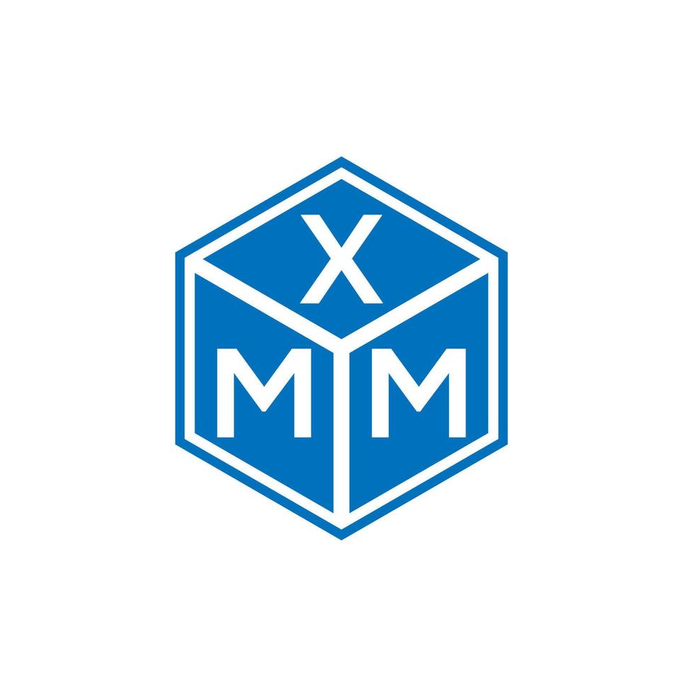 création de logo de lettre xmm sur fond blanc. concept de logo de lettre initiales créatives xmm. conception de lettre xmm. vecteur