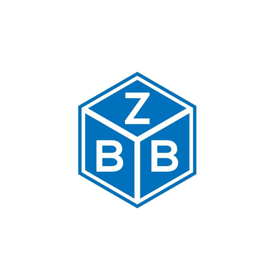 création de logo de lettre zbb sur fond blanc. concept de logo de lettre initiales créatives zbb. conception de lettre zbb. vecteur