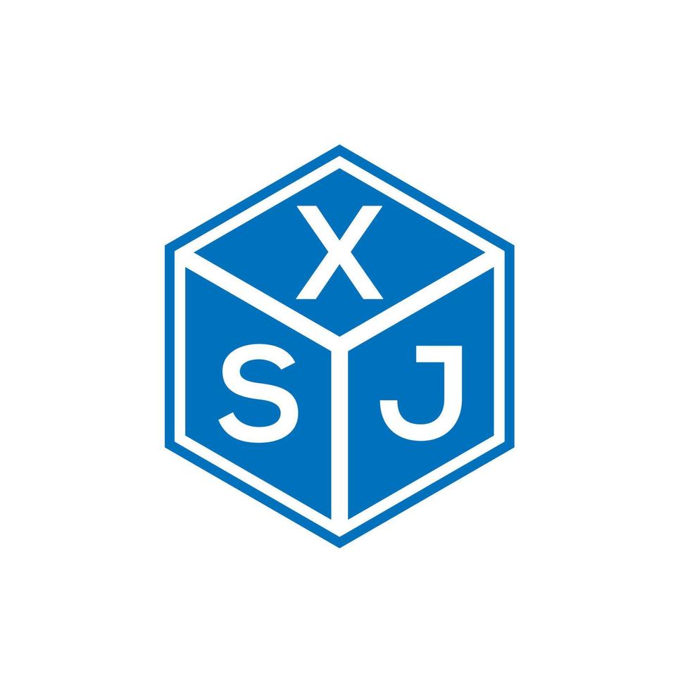 création de logo de lettre xsj sur fond blanc. concept de logo de lettre initiales créatives xsj. conception de lettre xsj. vecteur