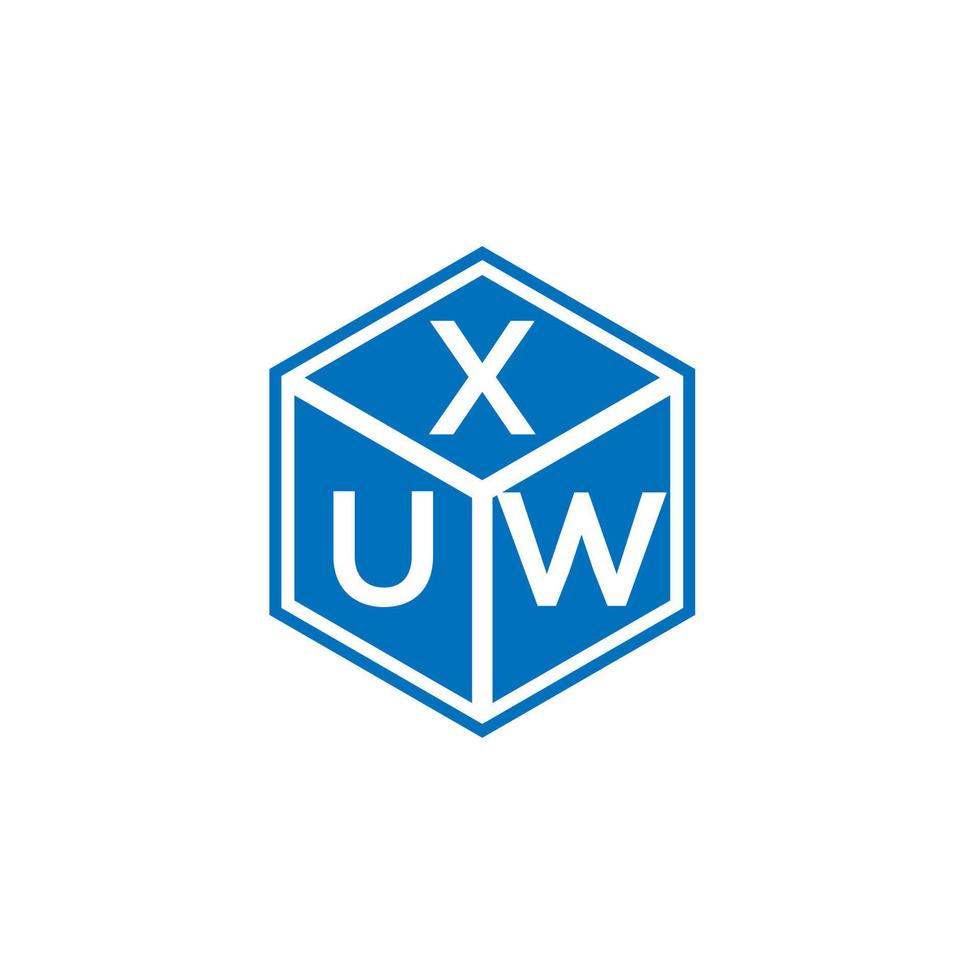 création de logo de lettre xuw sur fond blanc. xuw concept de logo de lettre initiales créatives. conception de lettre xuw. vecteur